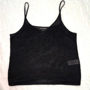 Banana Republic black crochet tank in size large